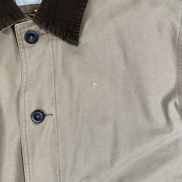 Orvis Jacket Coat Barn Corduroy Collar Cuffs Quilted Canvas Full Zip XL - Picture 3 of 10